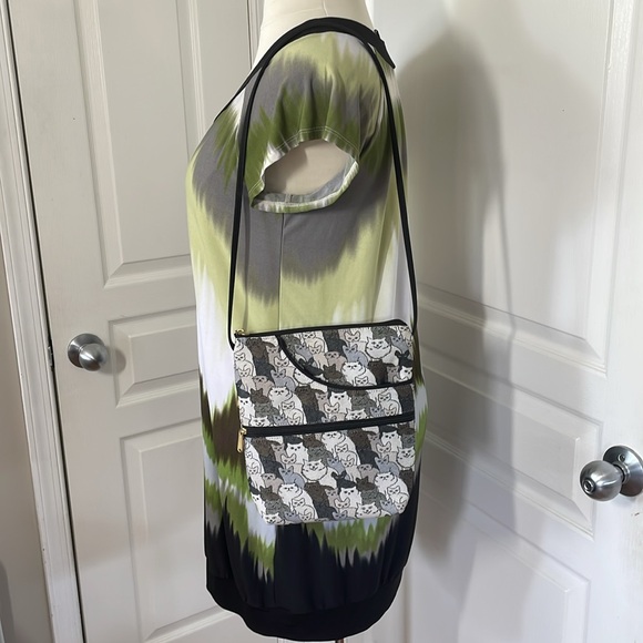 Danny K Cat Purse Gray Black Pockets Shoulder Hand Bag Animal USA Gift Present - Picture 9 of 17